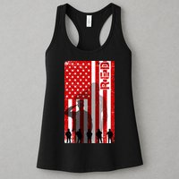 RED Remeber Everyone Deployed Support Military Troops Womens Tank Top