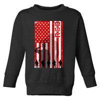 RED Remeber Everyone Deployed Support Military Troops Toddler Sweatshirt