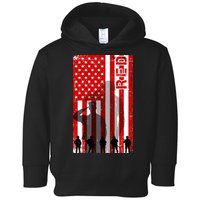 RED Remeber Everyone Deployed Support Military Troops Toddler Hoodie