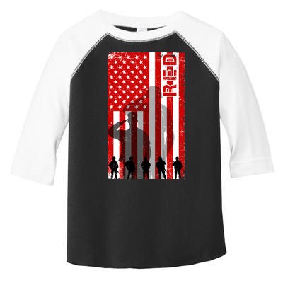 RED Remeber Everyone Deployed Support Military Troops Toddler Fine Jersey T-Shirt