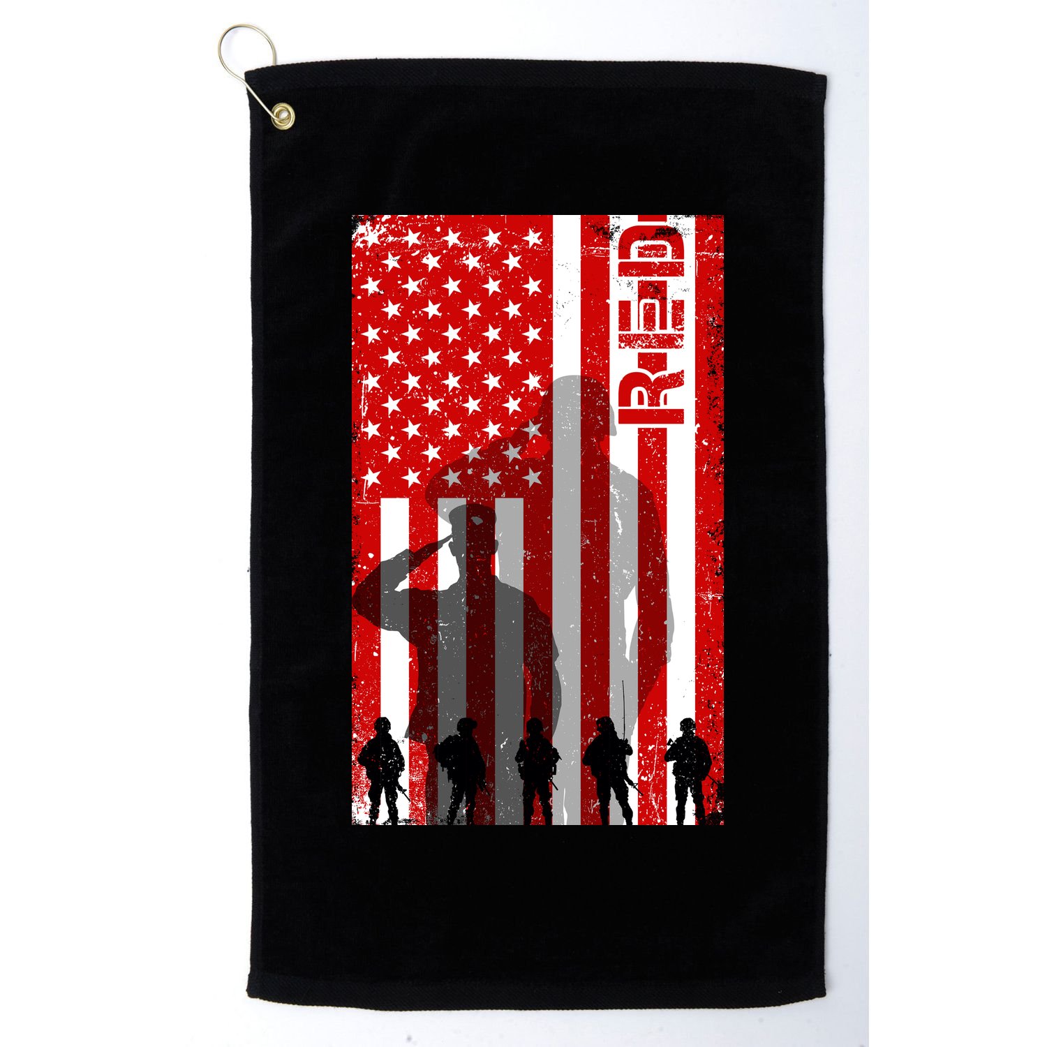 RED Remeber Everyone Deployed Support Military Troops Golf Towel