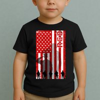 RED Remeber Everyone Deployed Support Military Troops Toddler T-Shirt