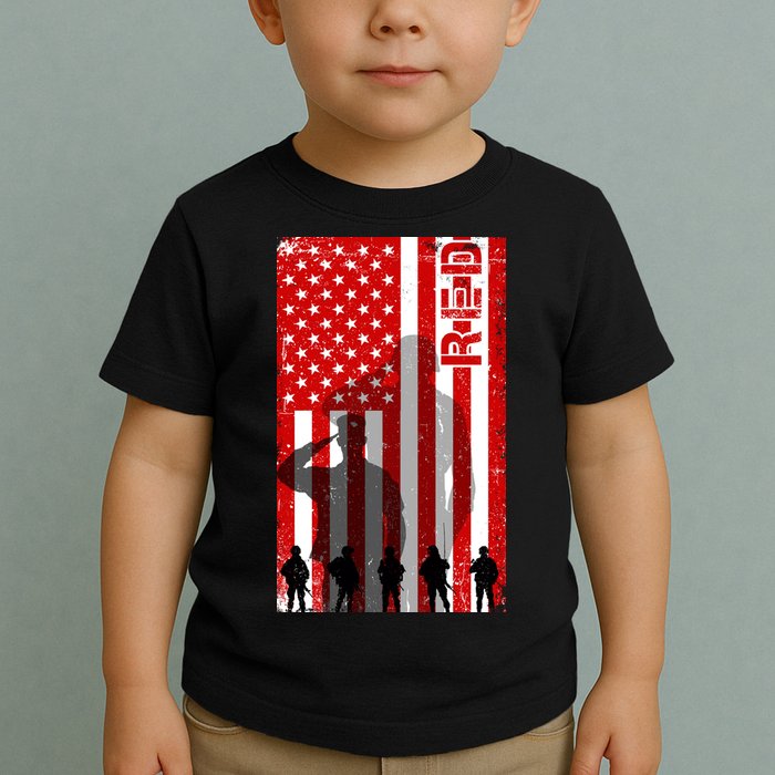 RED Remeber Everyone Deployed Support Military Troops Toddler T-Shirt