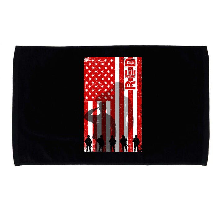 RED Remeber Everyone Deployed Support Military Troops Microfiber Hand Towel