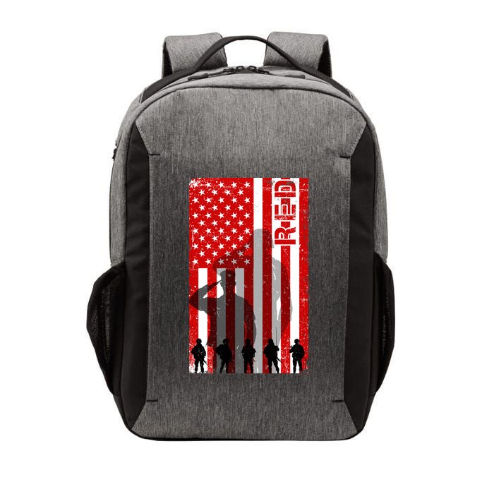 RED Remeber Everyone Deployed Support Military Troops Vector Backpack