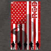 RED Remeber Everyone Deployed Support Military Troops Vector Backpack