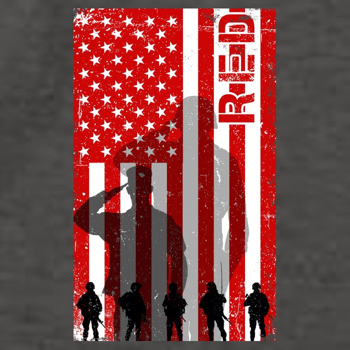 RED Remeber Everyone Deployed Support Military Troops Vector Backpack