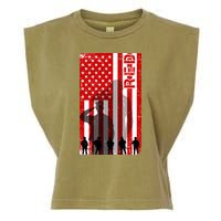 RED Remeber Everyone Deployed Support Military Troops Garment-Dyed Women's Muscle Tee