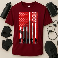 RED Remeber Everyone Deployed Support Military Troops Performance Shirt