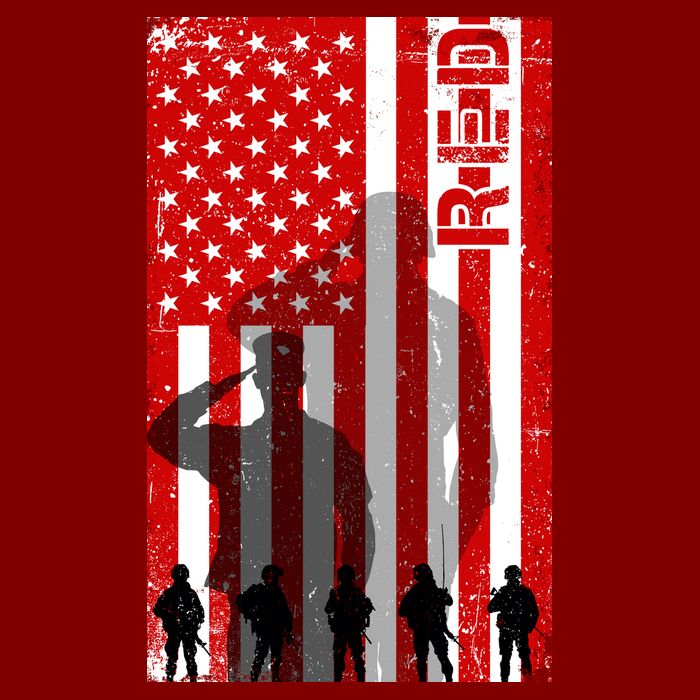 RED Remeber Everyone Deployed Support Military Troops Performance Shirt