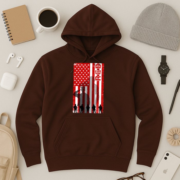 RED Remeber Everyone Deployed Support Military Troops Hoodie