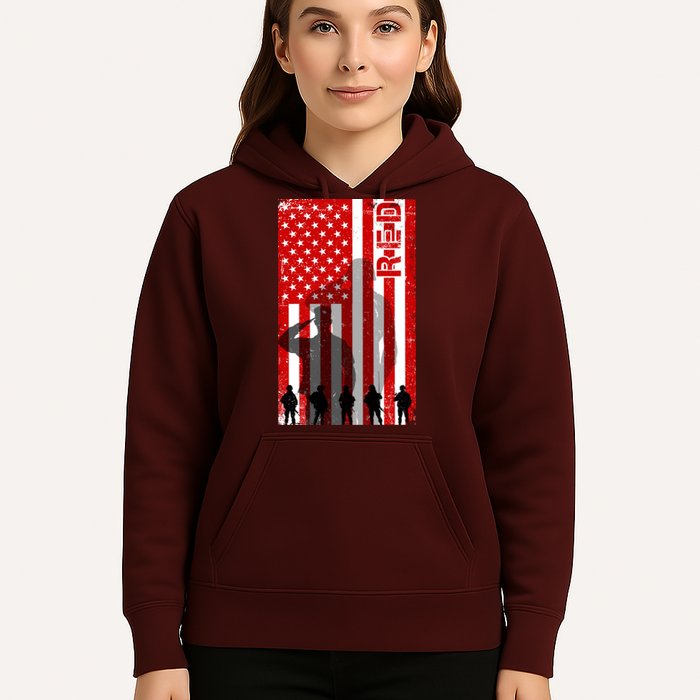RED Remeber Everyone Deployed Support Military Troops Hoodie