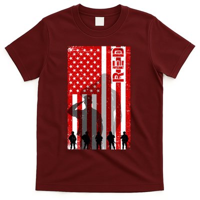 RED Remeber Everyone Deployed Support Military Troops T-Shirt