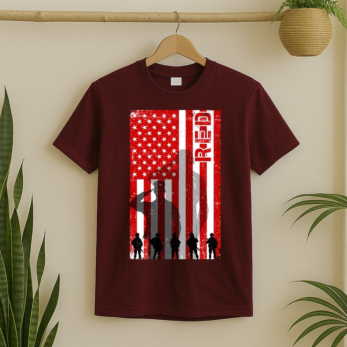 RED Remeber Everyone Deployed Support Military Troops T-Shirt