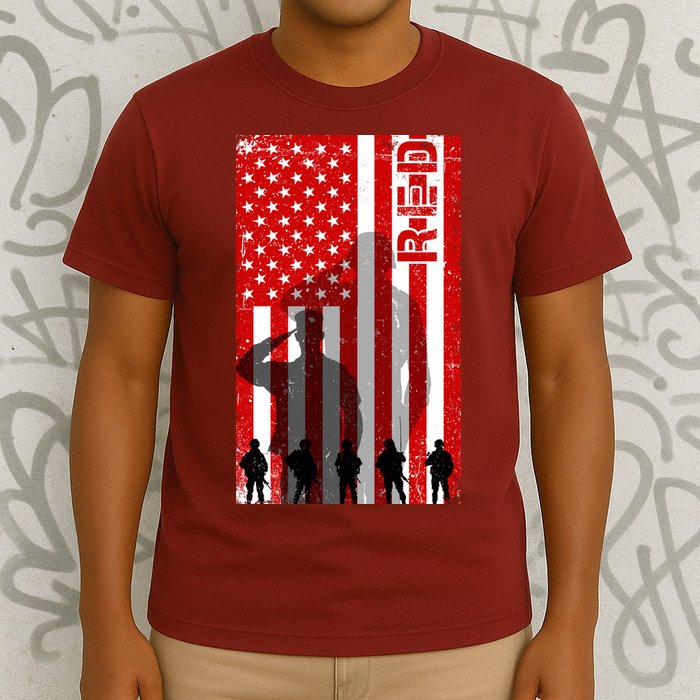 RED Remeber Everyone Deployed Support Military Troops T-Shirt