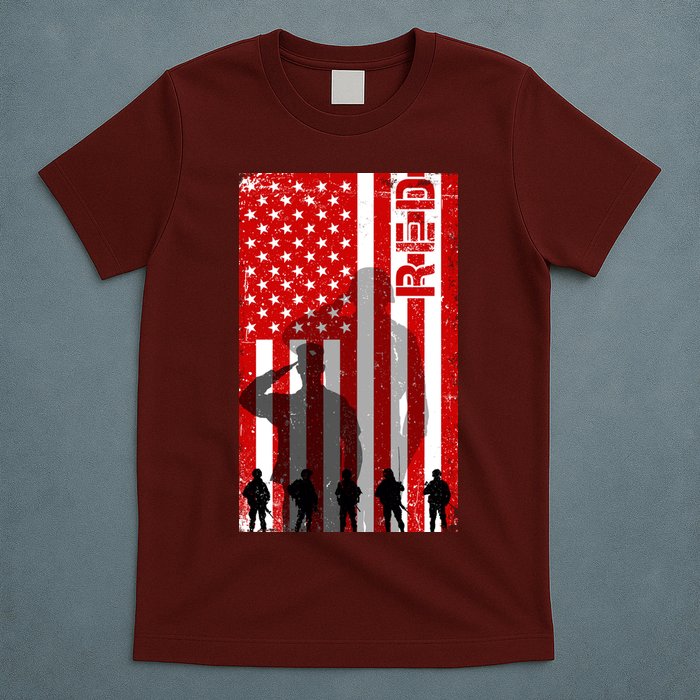RED Remeber Everyone Deployed Support Military Troops T-Shirt
