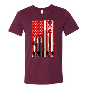 RED Remeber Everyone Deployed Support Military Troops V-Neck T-Shirt