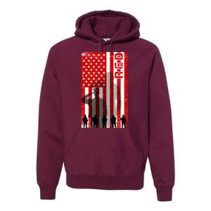 RED Remeber Everyone Deployed Support Military Troops Premium Hoodie