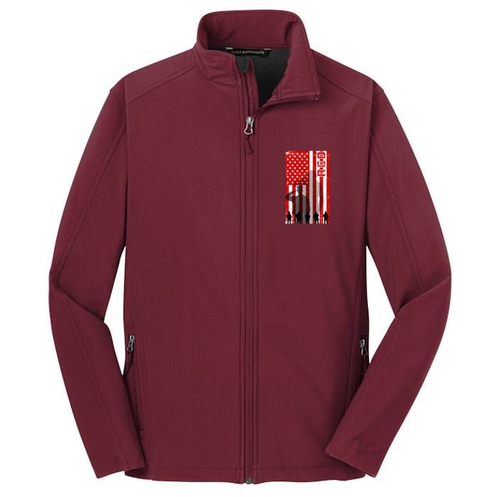 RED Remeber Everyone Deployed Support Military Troops Core Soft Shell Jacket