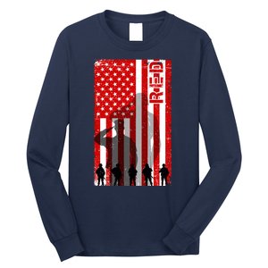 RED Remeber Everyone Deployed Support Military Troops Long Sleeve Shirt