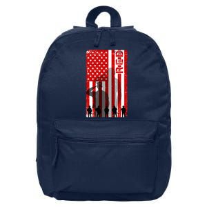 RED Remeber Everyone Deployed Support Military Troops 16 in Basic Backpack