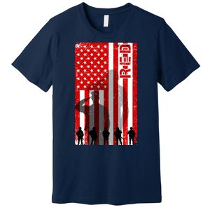 RED Remeber Everyone Deployed Support Military Troops Premium T-Shirt