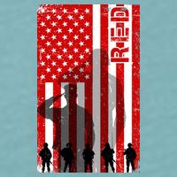 RED Remeber Everyone Deployed Support Military Troops Sueded Cloud Jersey T-Shirt