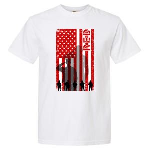 RED Remeber Everyone Deployed Support Military Troops Garment-Dyed Heavyweight T-Shirt