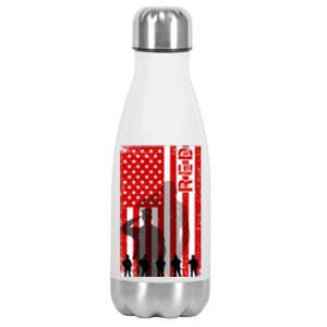 RED Remeber Everyone Deployed Support Military Troops Stainless Steel Insulated Water Bottle