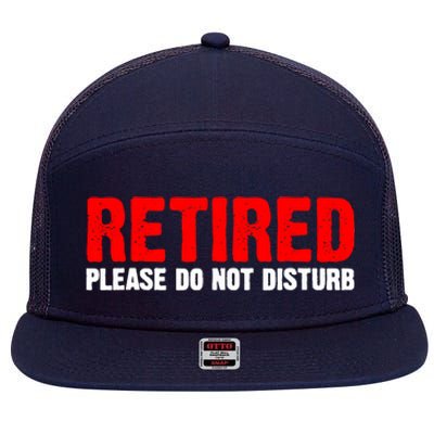 Unique Retirement  Retired Worked Retiring 7 Panel Mesh Trucker Snapback Hat