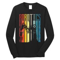 Robot Robotics Engineer Retro Vintage Robotics Long Sleeve Shirt