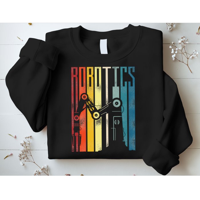 Robot Robotics Engineer Retro Vintage Robotics Sweatshirt