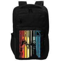 Robot Robotics Engineer Retro Vintage Robotics Impact Tech Backpack