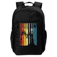 Robot Robotics Engineer Retro Vintage Robotics Daily Commute Backpack