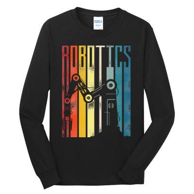 Robot Robotics Engineer Retro Vintage Robotics Tall Long Sleeve T-Shirt