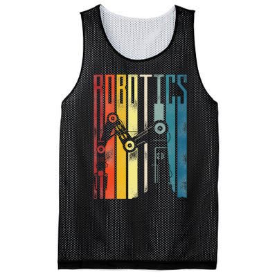 Robot Robotics Engineer Retro Vintage Robotics Mesh Reversible Basketball Jersey Tank