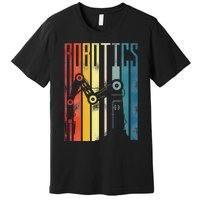 Robot Robotics Engineer Retro Vintage Robotics Premium T-Shirt