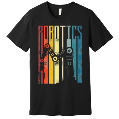 Robot Robotics Engineer Retro Vintage Robotics Premium T-Shirt