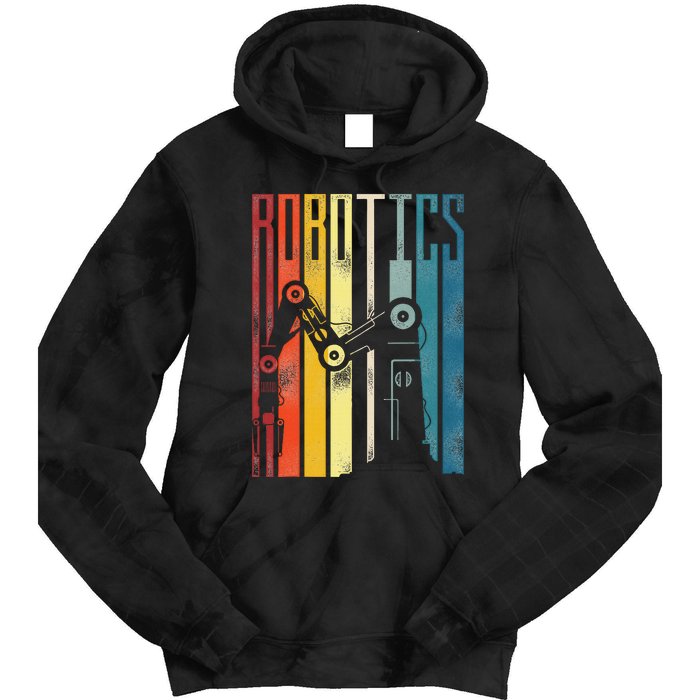 Robot Robotics Engineer Retro Vintage Robotics Tie Dye Hoodie