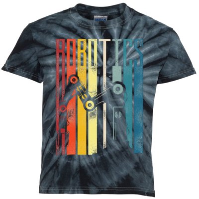 Robot Robotics Engineer Retro Vintage Robotics Kids Tie-Dye T-Shirt