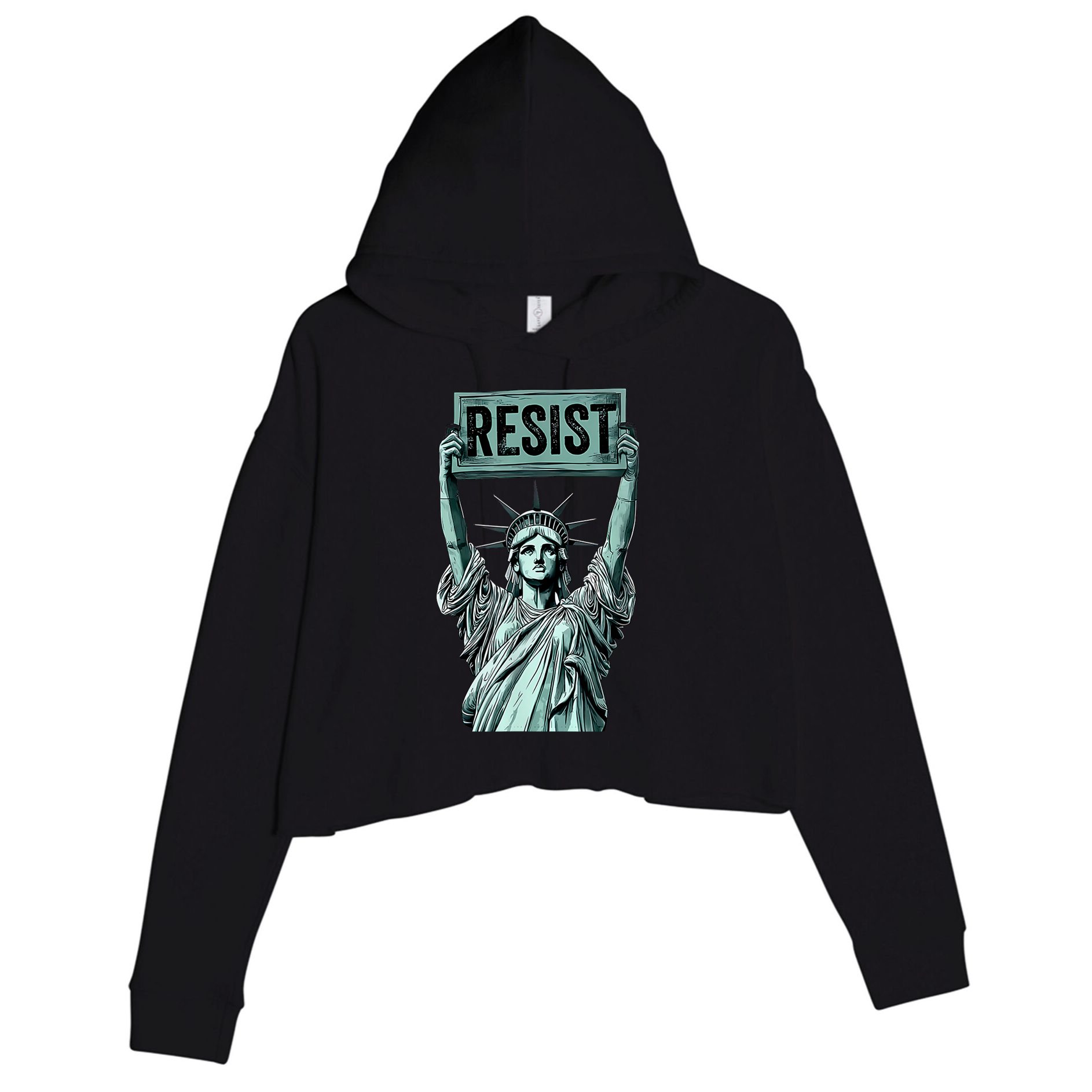 Resist Crop Fleece Hoodie