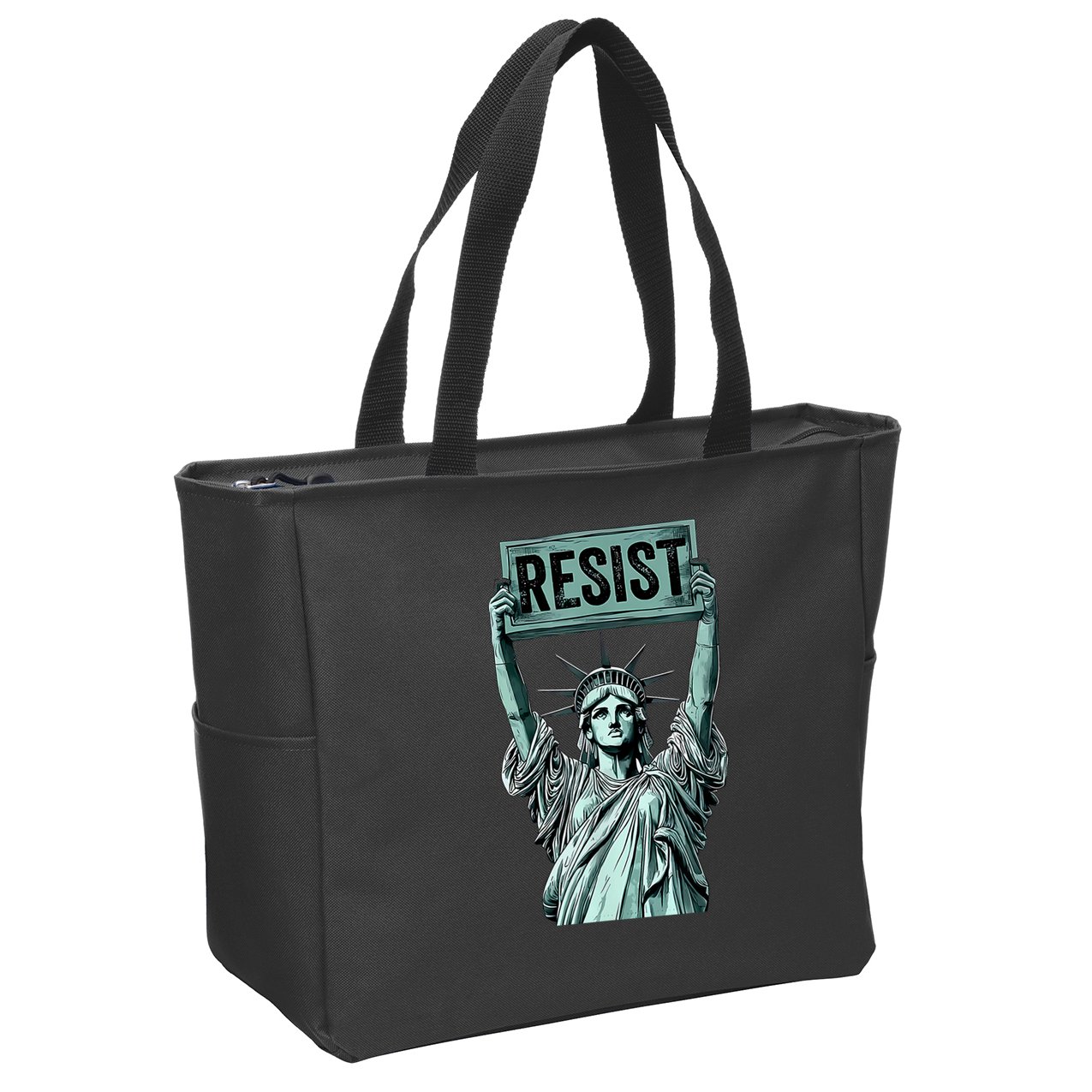 Resist Zip Tote Bag