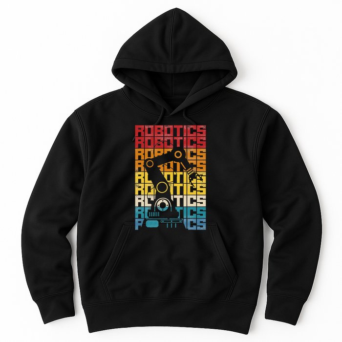 Robot Robotics Engineer Retro Vintage Robotics Hoodie