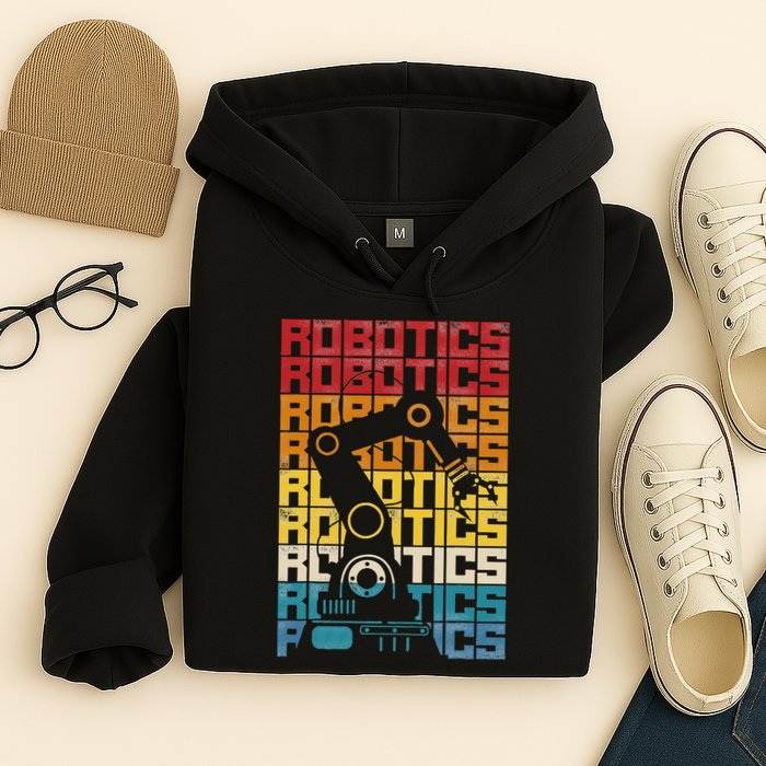 Robot Robotics Engineer Retro Vintage Robotics Hoodie