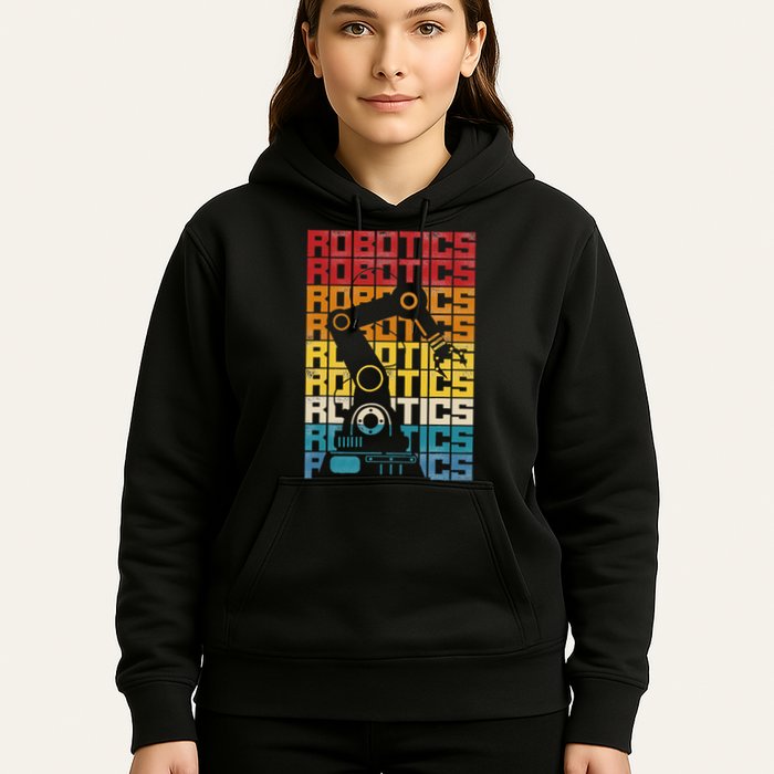 Robot Robotics Engineer Retro Vintage Robotics Hoodie