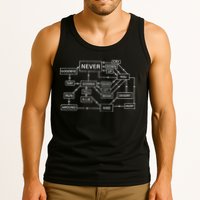 Rick Roll Flowchart Internet Meme Funny 80s Music Nerd Tank Top