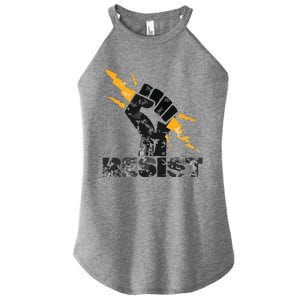 Resist | Resist Fist And Equal Right Women's Perfect Tri Rocker Tank