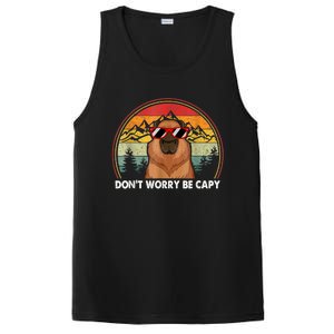 Retro Rodent Funny Capybara Dont Be Worry Be Capy PosiCharge Competitor Tank