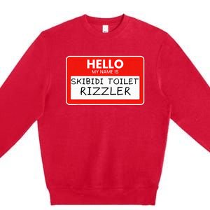 Rizzler Rizz Funny Memes Internet Memes Gen Z Premium Crewneck Sweatshirt