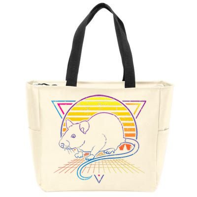 Retro Rat For Rat Lover Zip Tote Bag